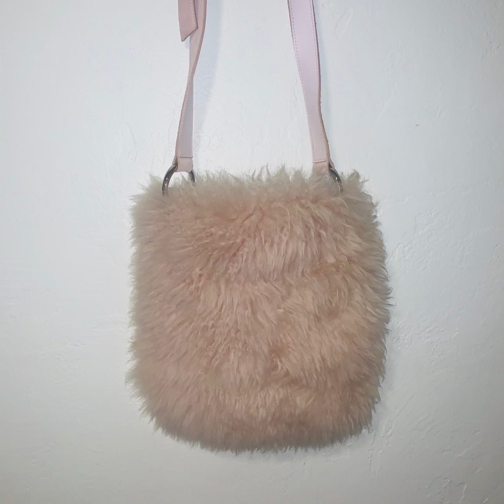 UGG Australia pink sheepskin crossbody